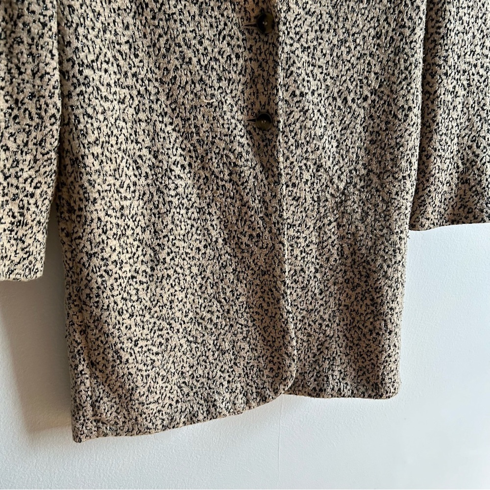 Anthropologie Cartonnier Sz XS Leopard Metallic Relaxed Coat - Picture 5 of 13